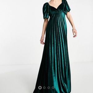 Asos empire waist velvet dress